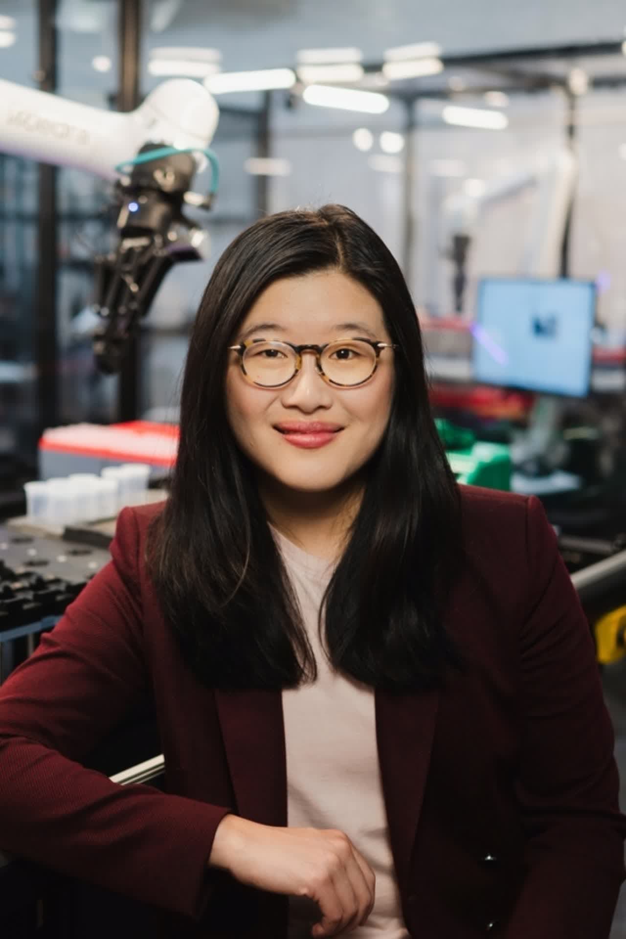 Michelle Lee, founder and CEO of Medra, in Medra's robotics lab